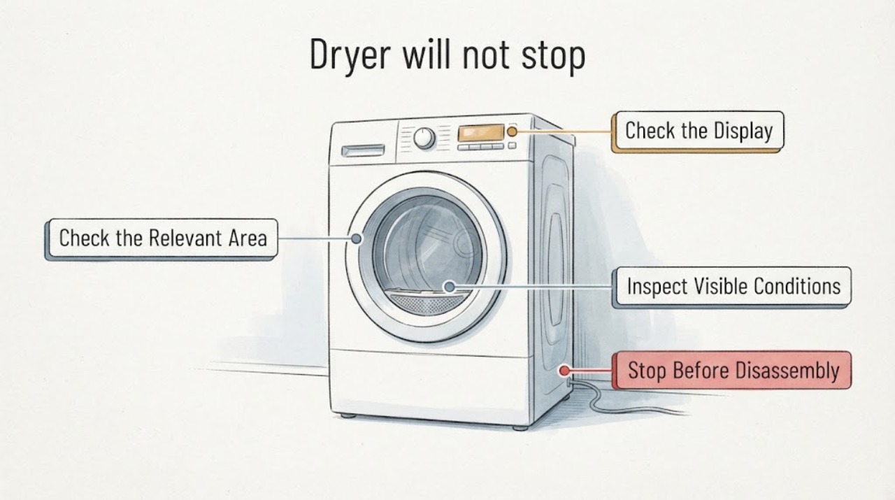 Dryer will not stop