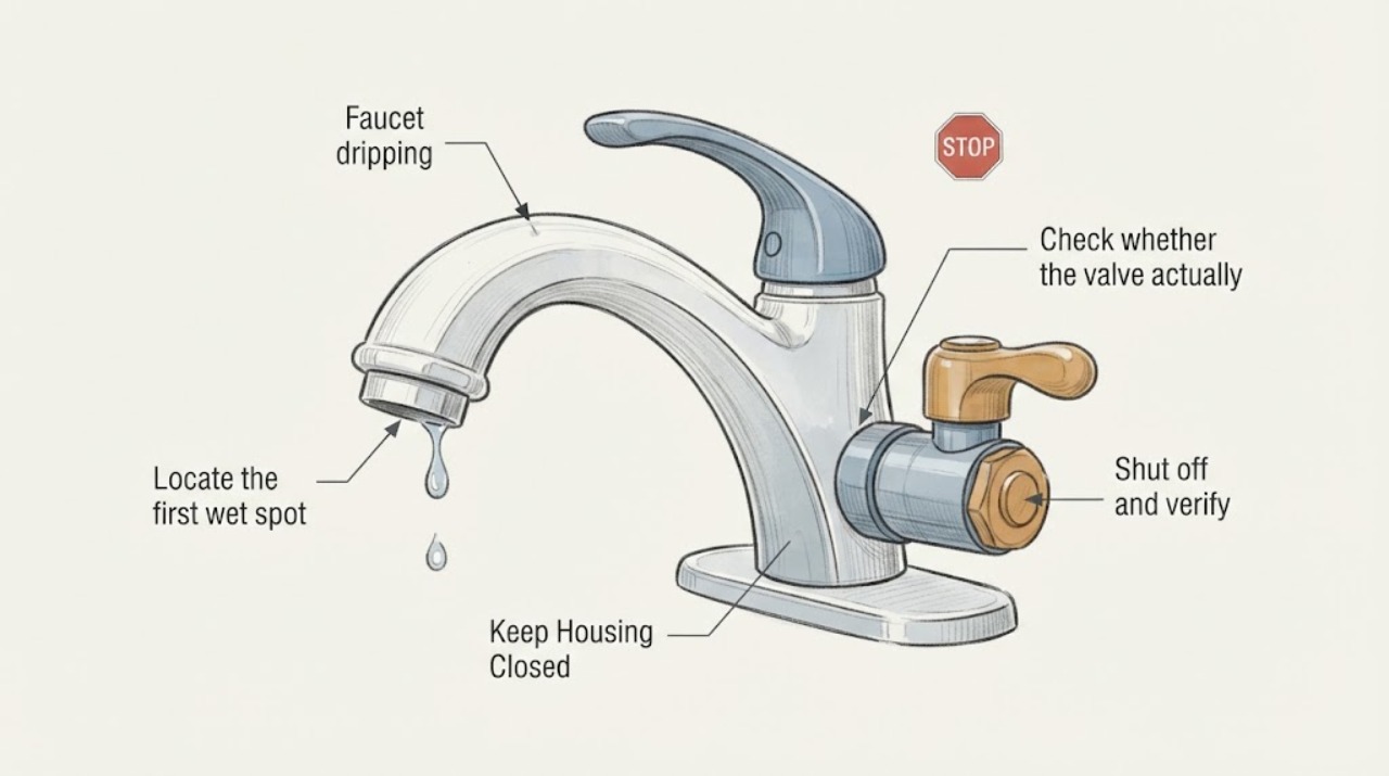 Faucet dripping