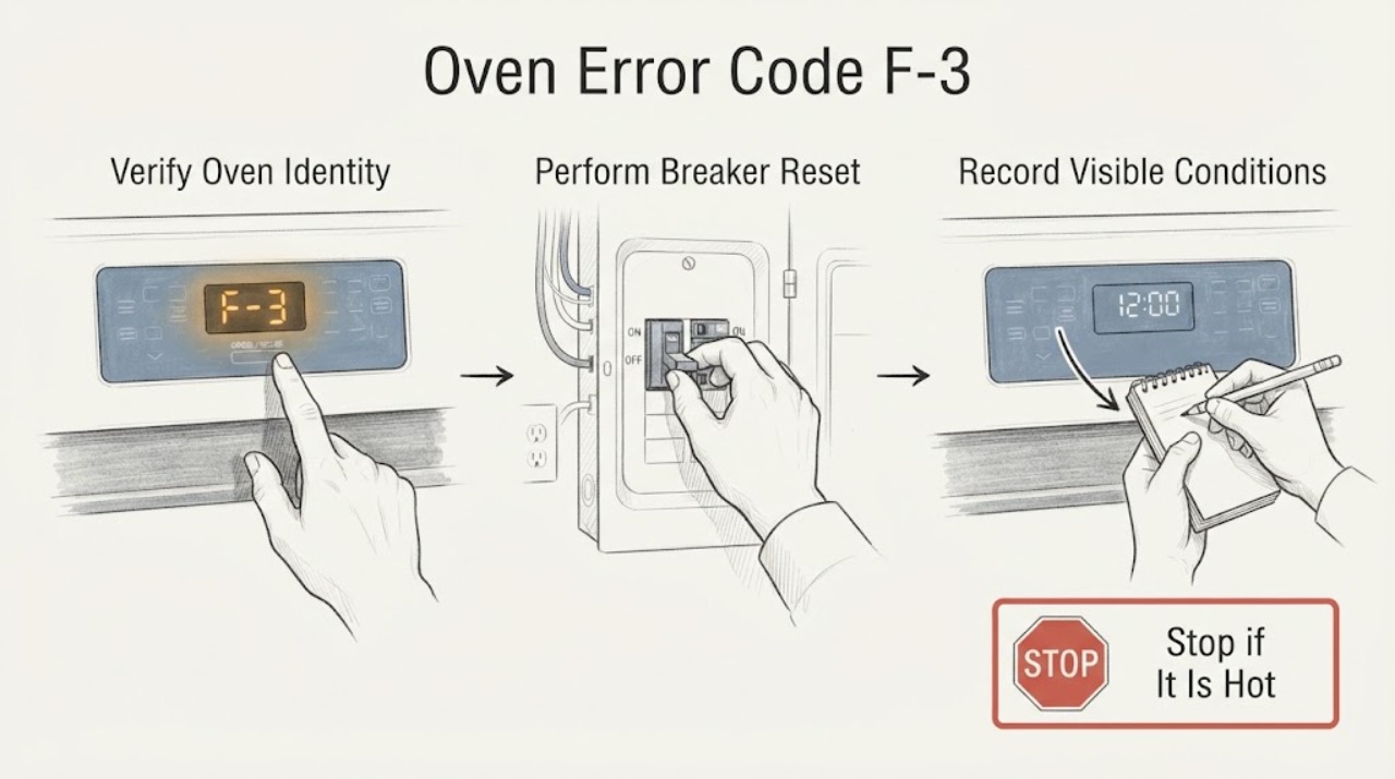 Oven Error Code F-3 |