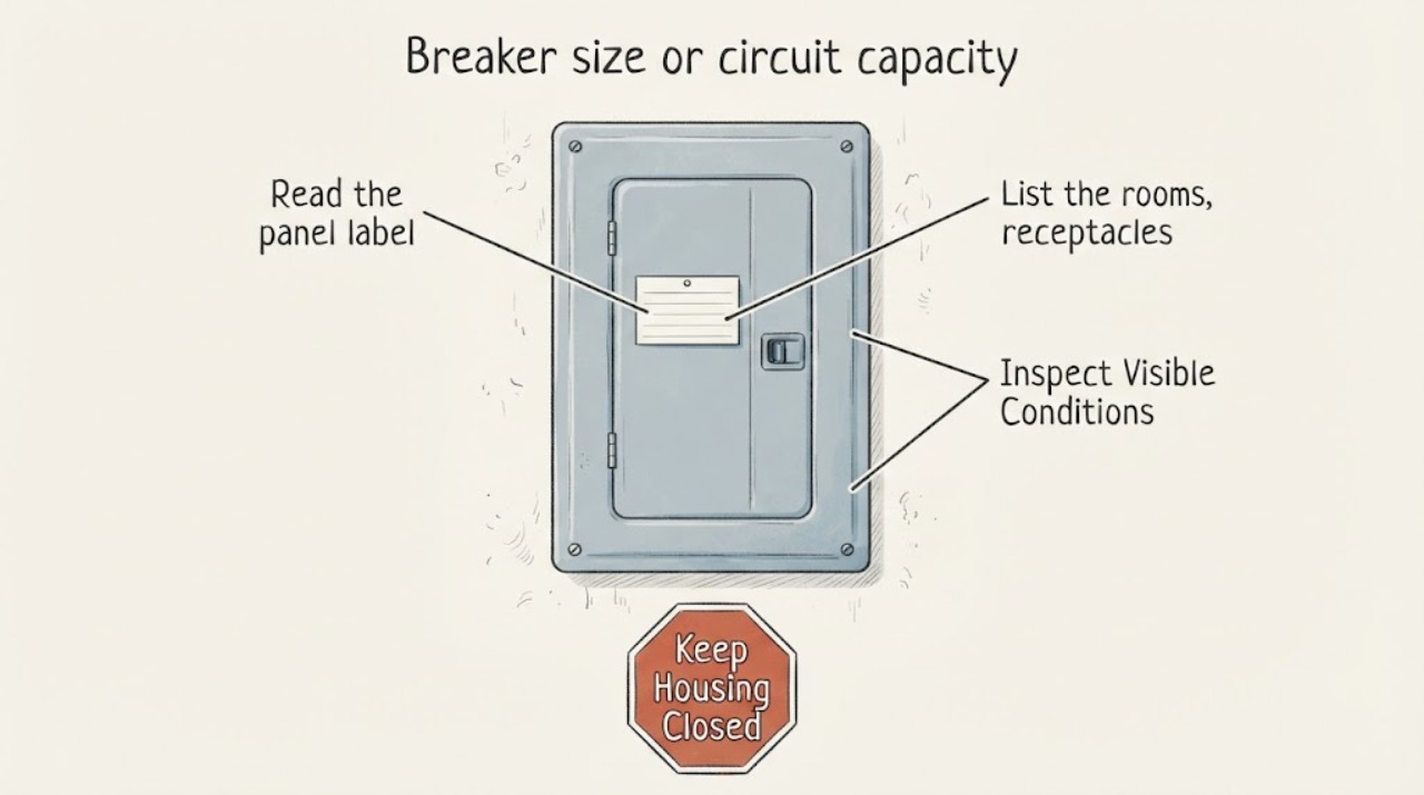 Breaker size or circuit capacity