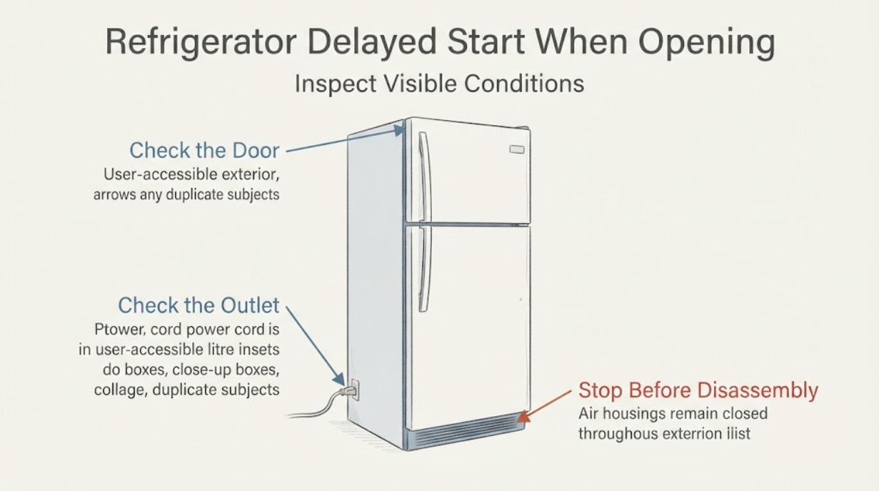 Refrigerator Delayed Start When Opening