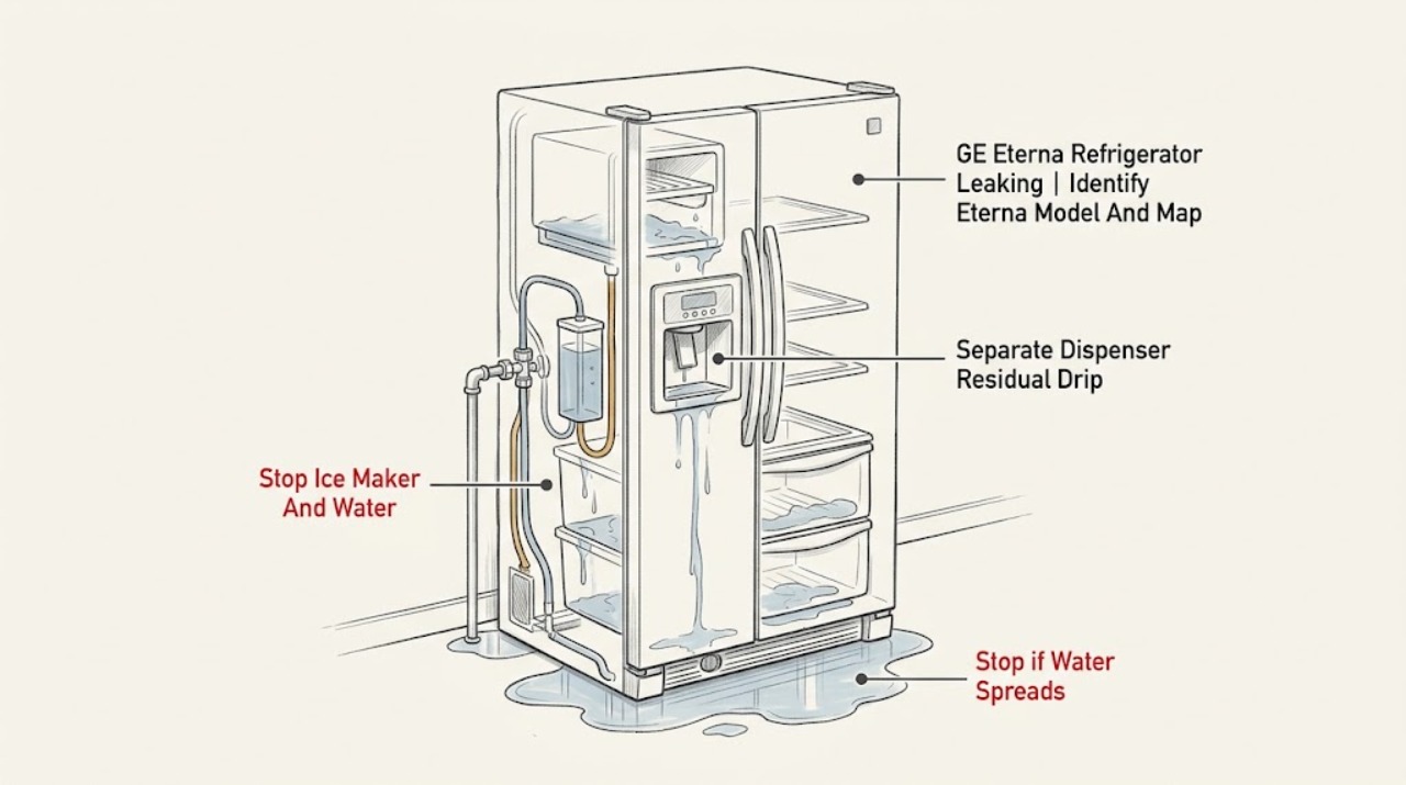 GE Eterna Refrigerator Leaking