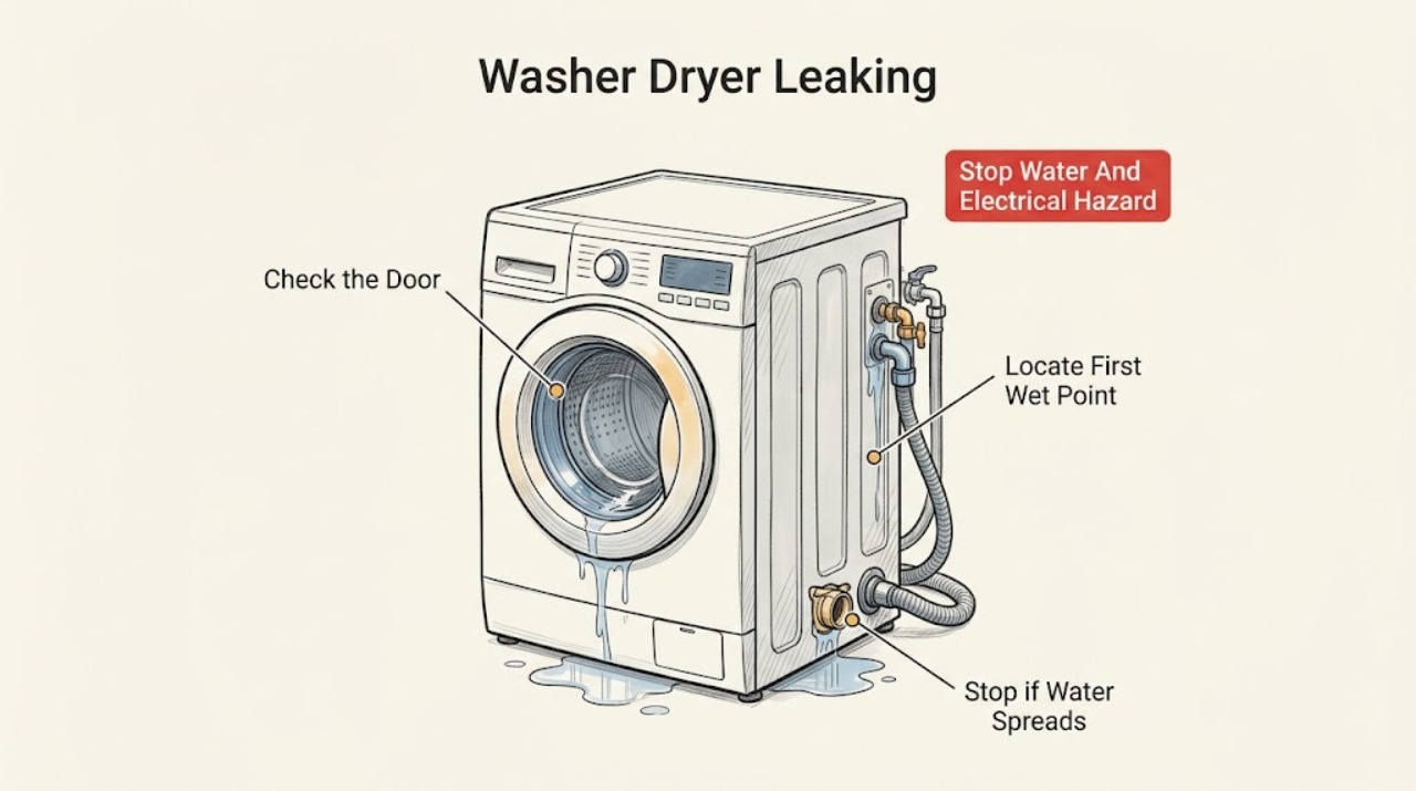 Washer Dryer Leaking
