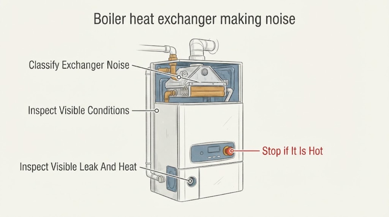 Boiler heat exchanger making noise