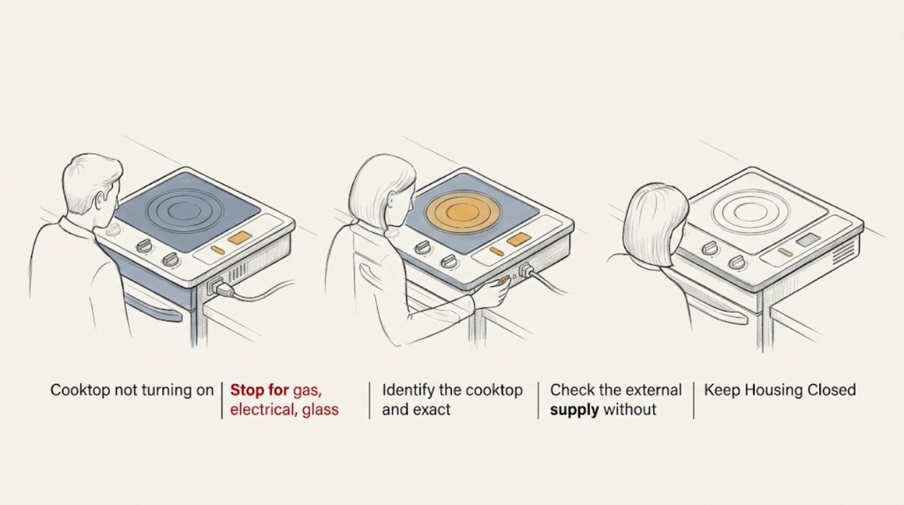 Cooktop not turning on