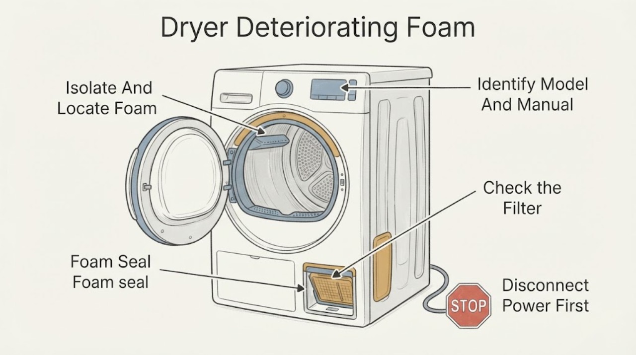 Dryer Deteriorating Foam