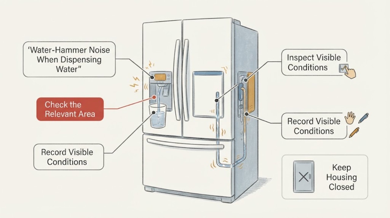 Water-Hammer Noise When Dispensing Water