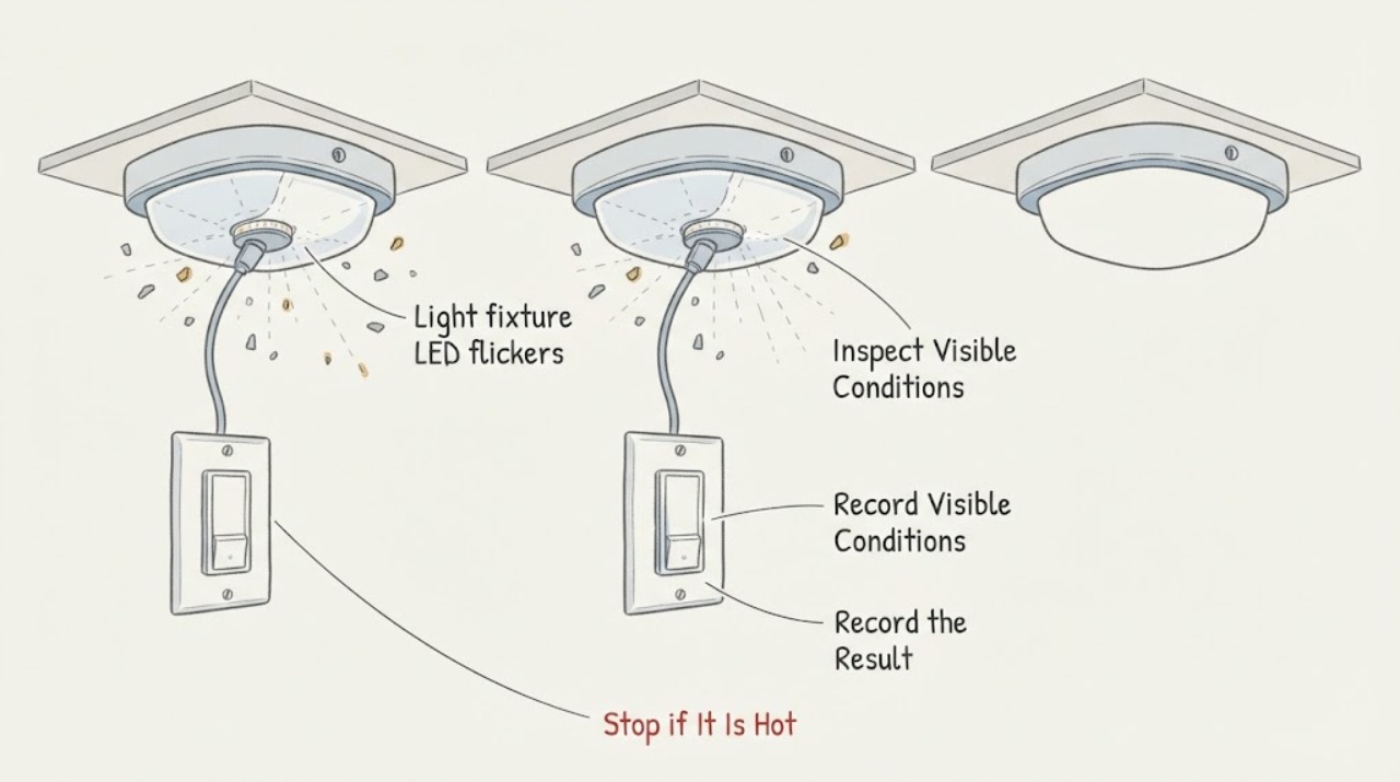Light fixture LED flickers