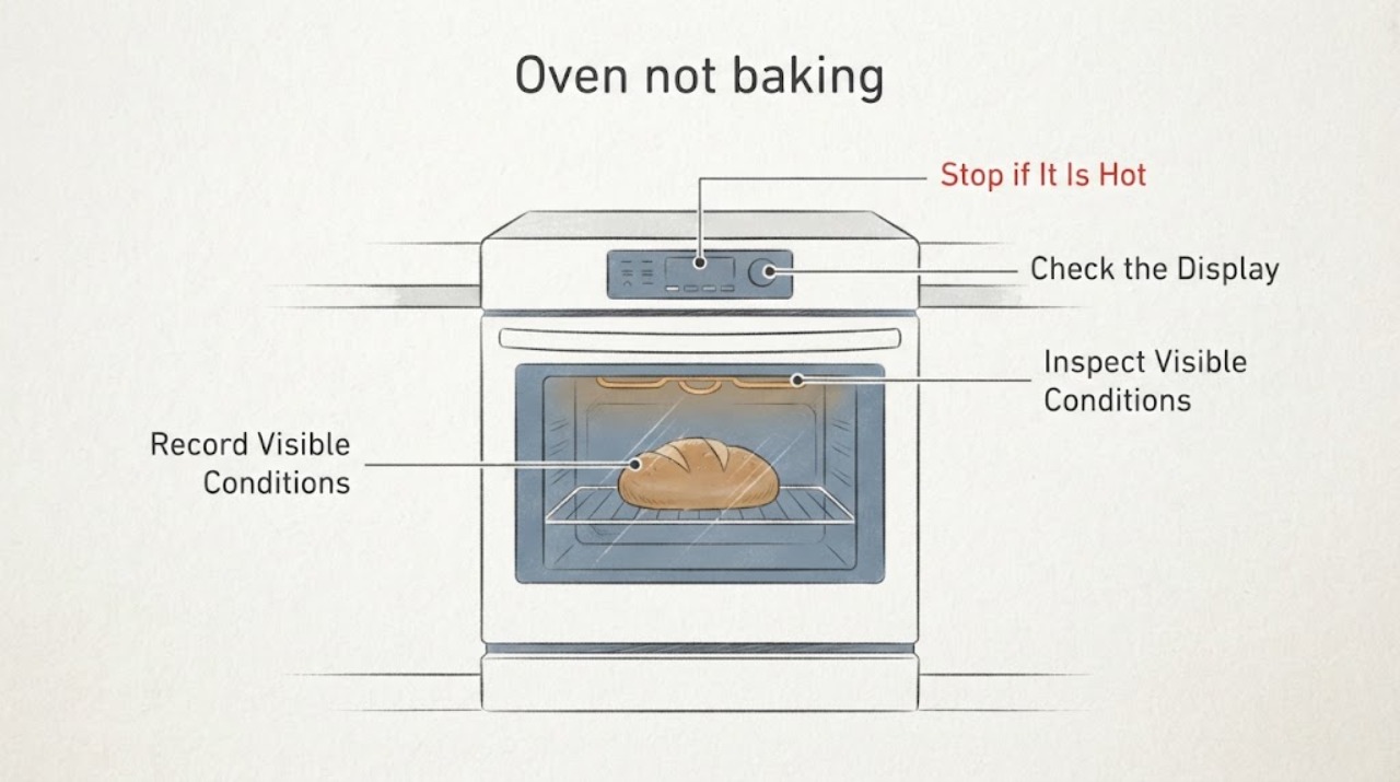 Oven not baking