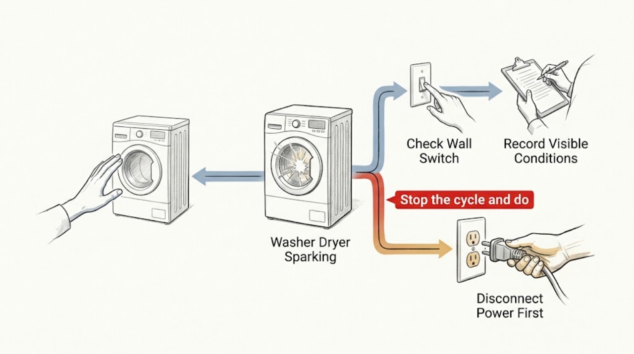 Washer Dryer Sparking