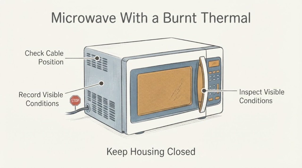Microwave With a Burnt Thermal