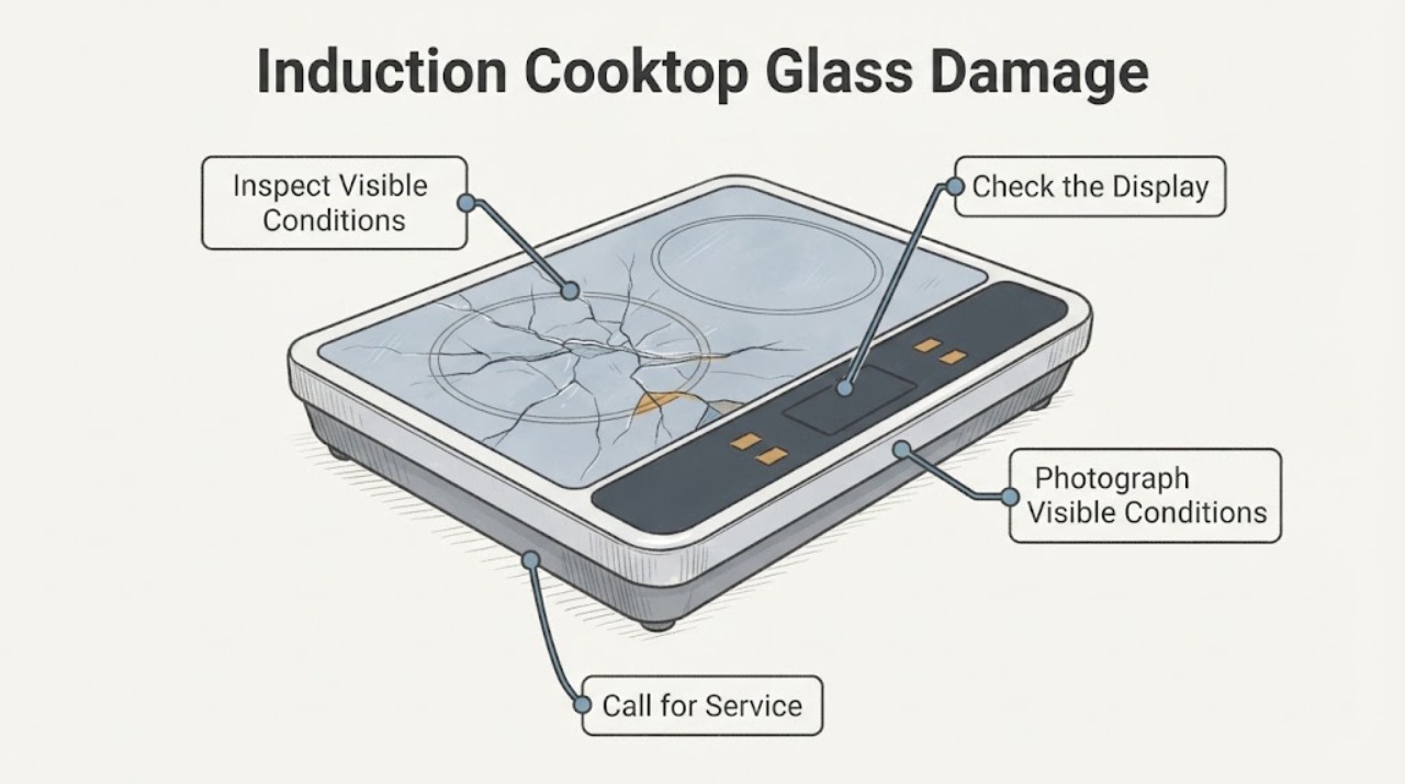 Induction Cooktop Glass Damage