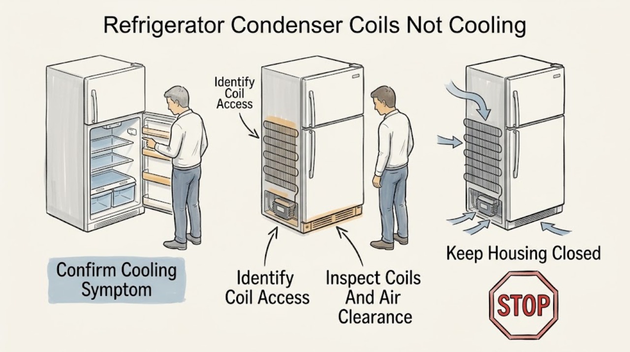 Refrigerator Condenser Coils Not Cooling