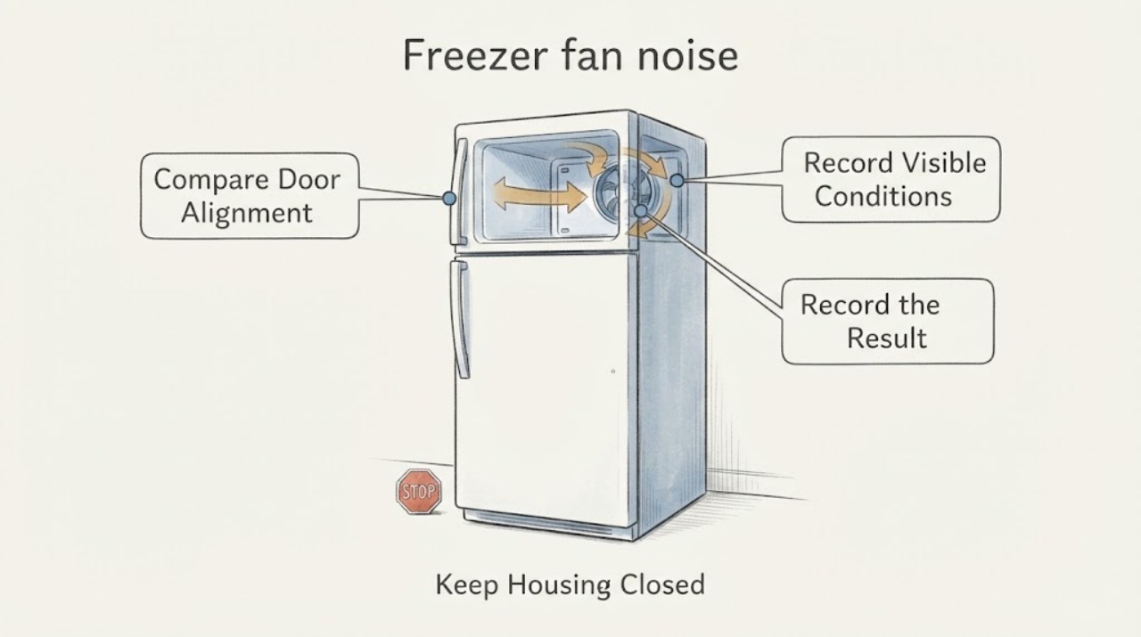 Freezer fan noise