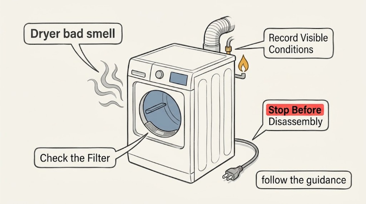 Dryer bad smell