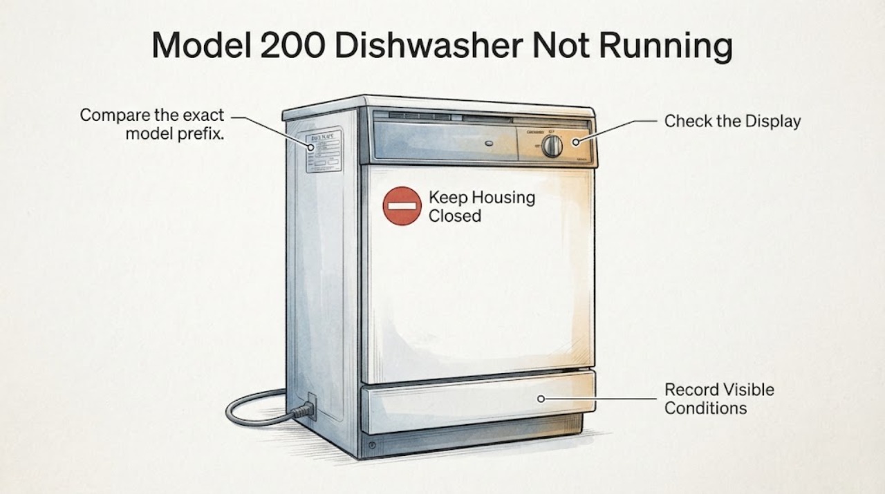 Model 200 Dishwasher Not Running