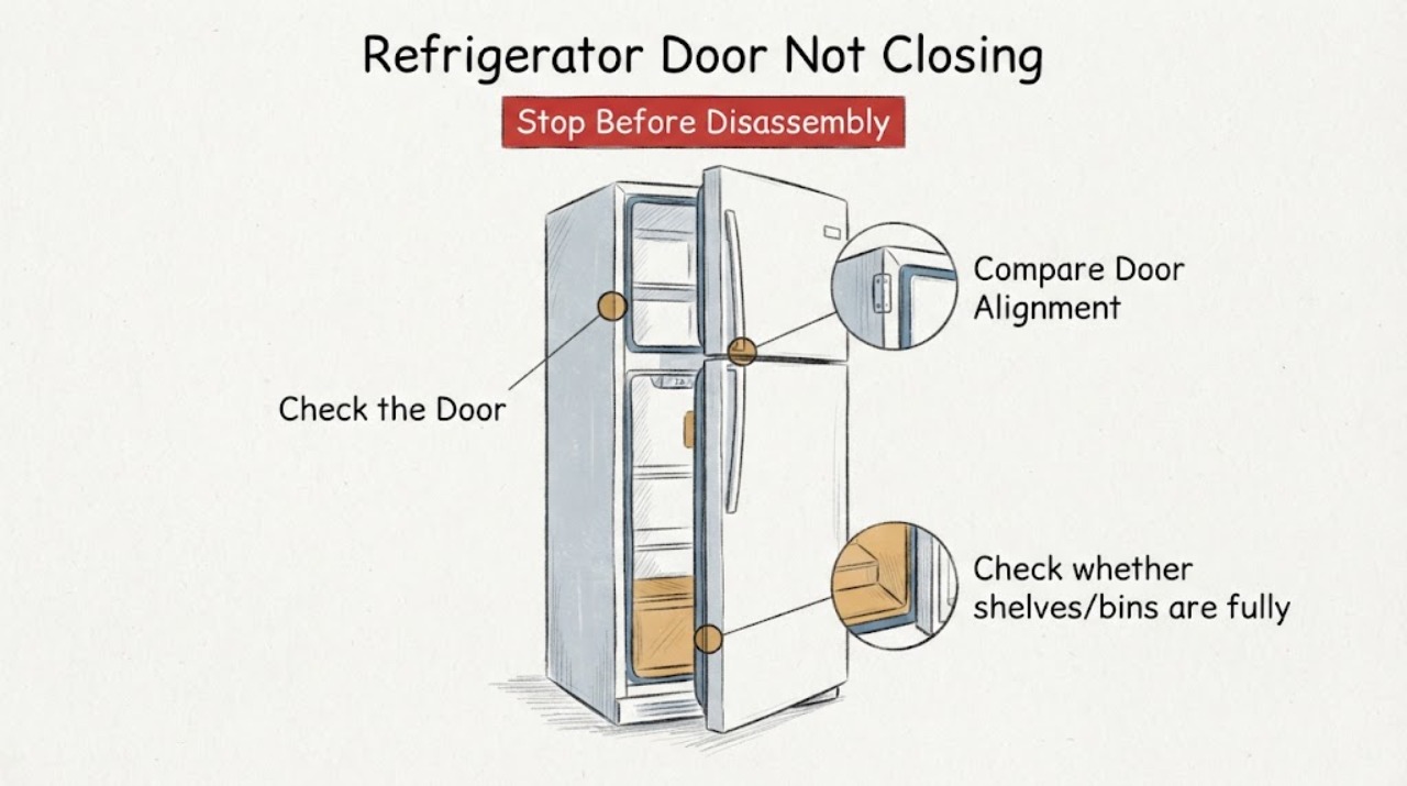 Refrigerator Door Not Closing