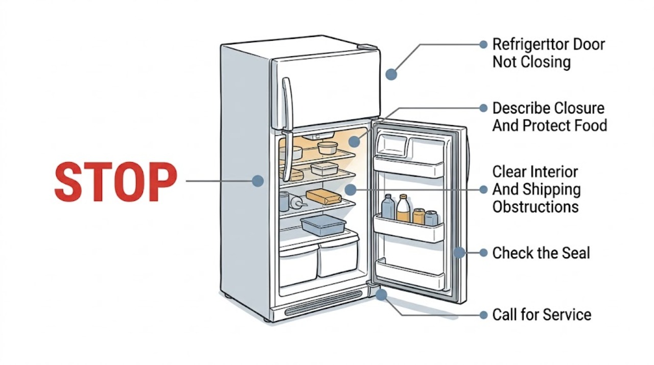 Refrigerator Door Not Closing