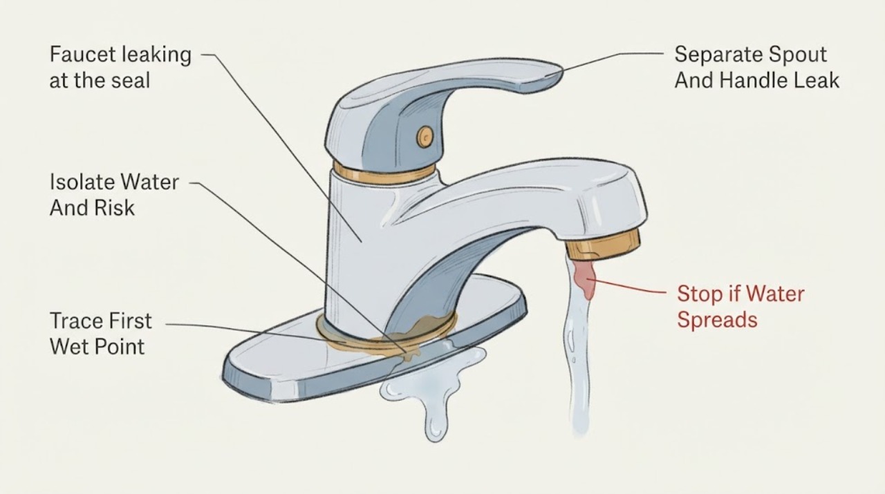 Faucet leaking at the seal