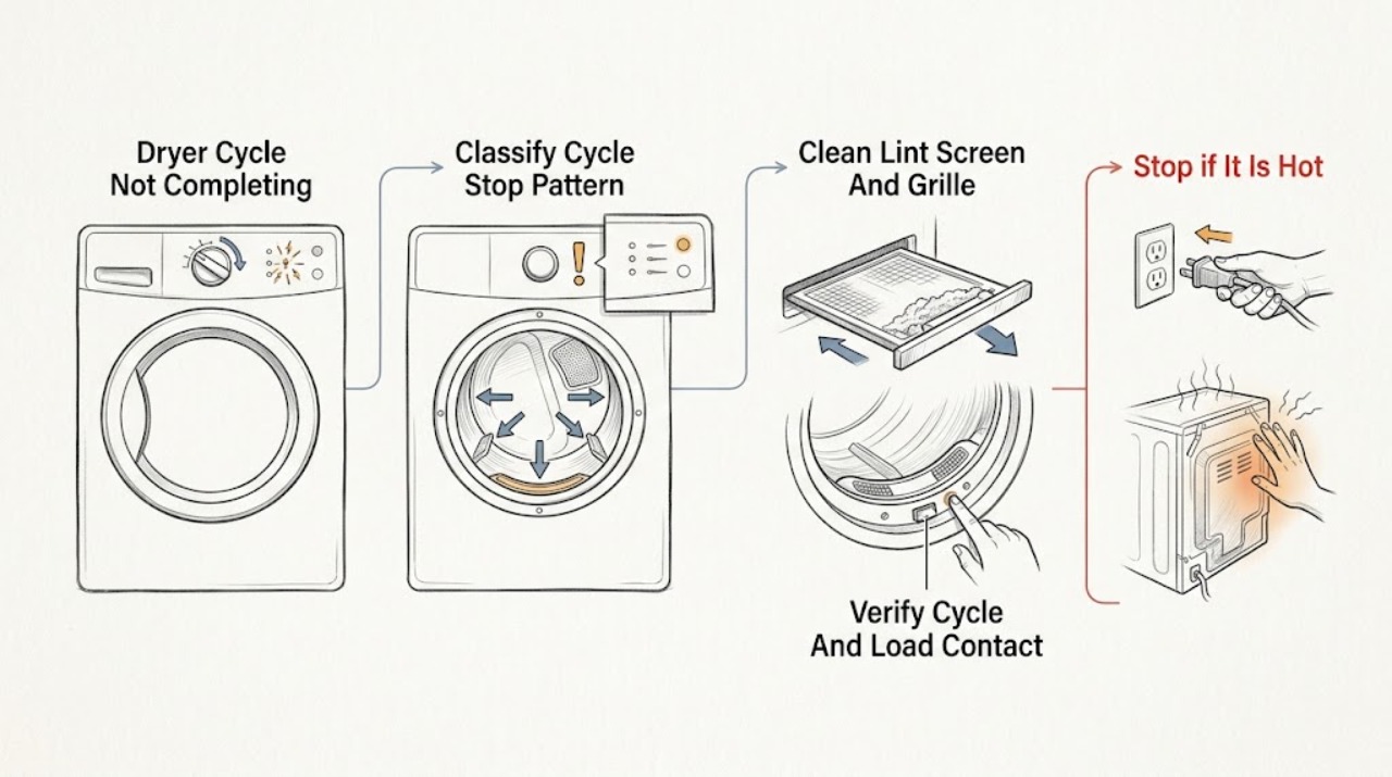 Dryer Cycle Not Completing