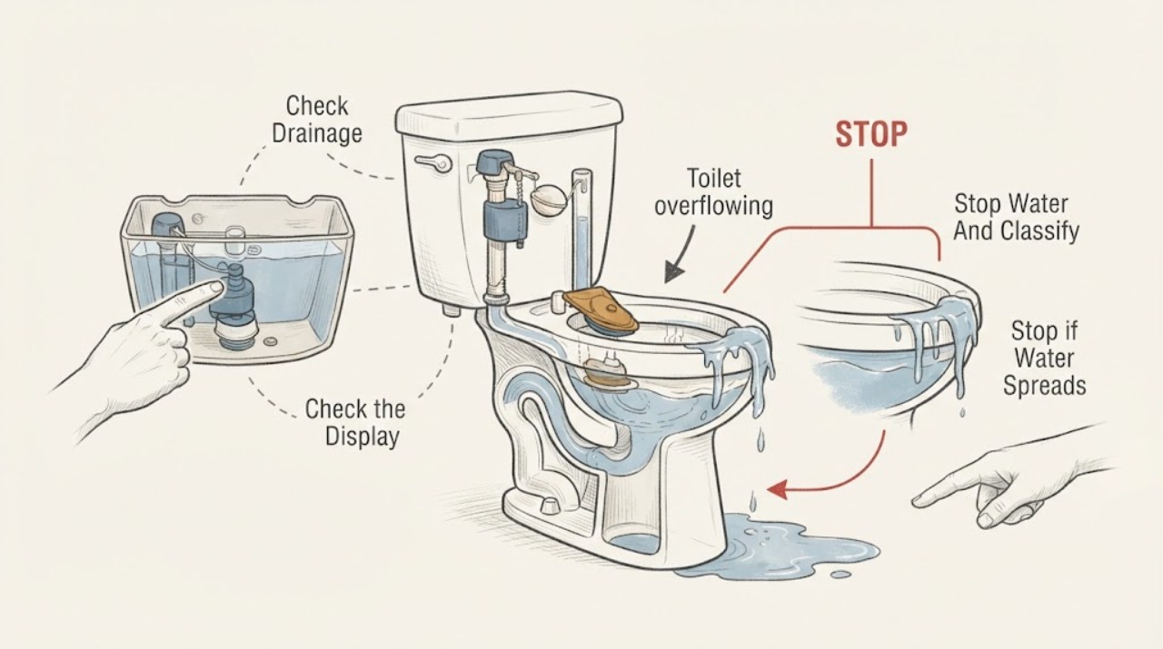 Toilet overflowing