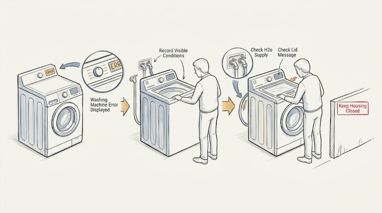 Washing Machine Error Displayed