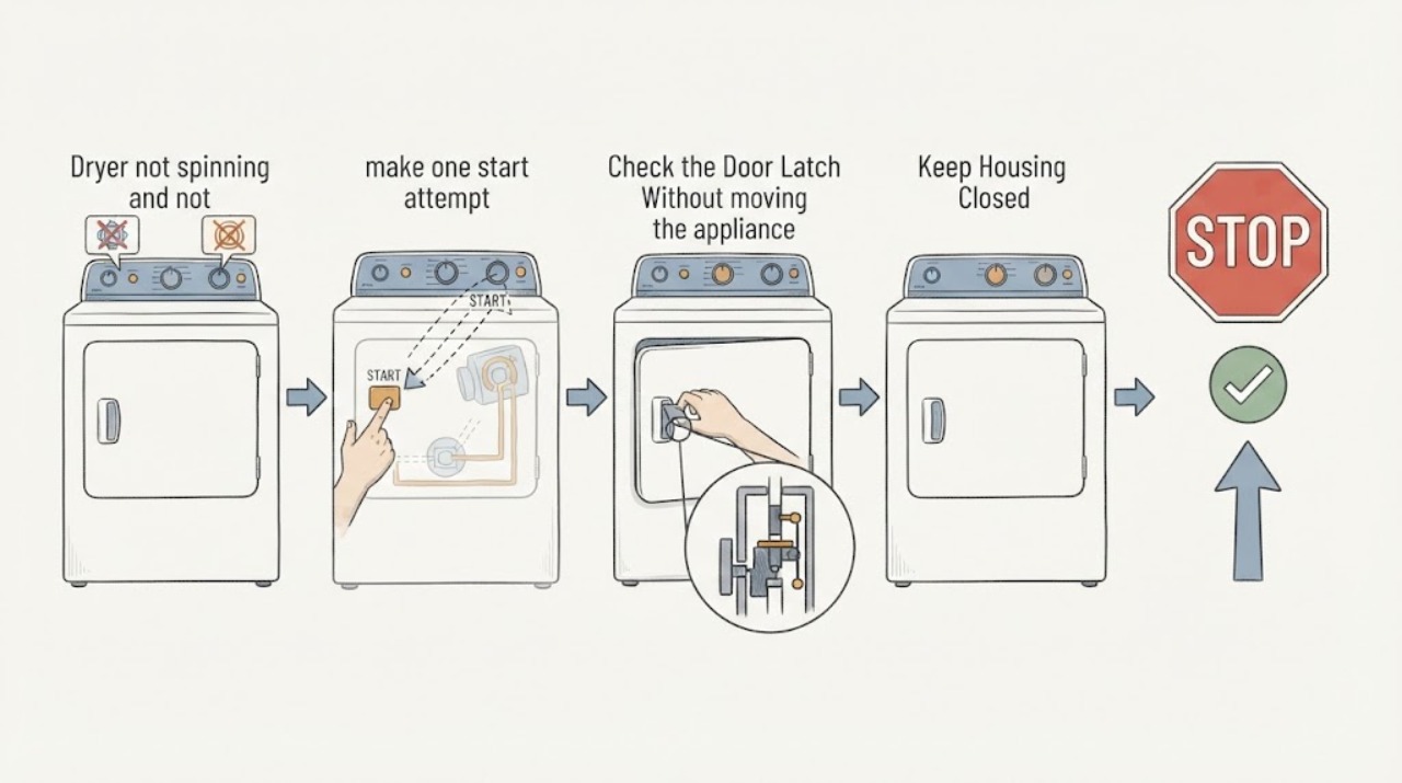 Dryer not spinning and not