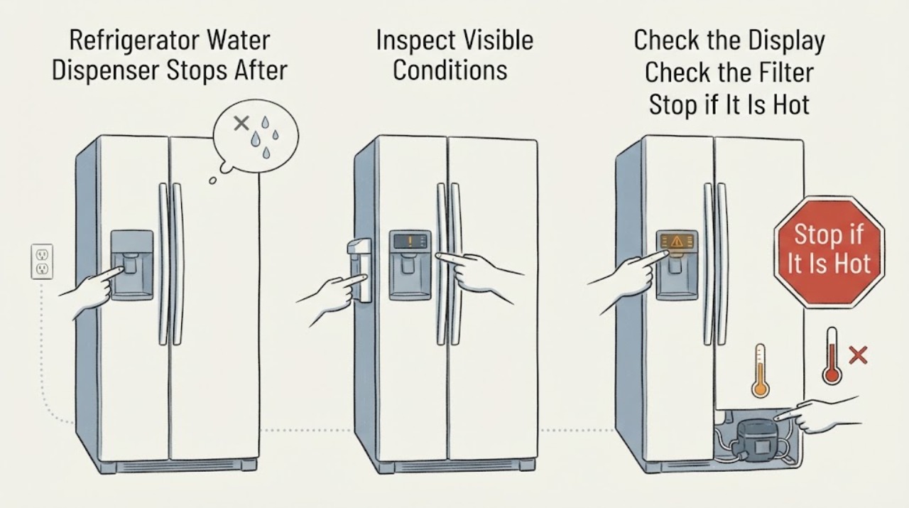 Refrigerator Water Dispenser Stops After