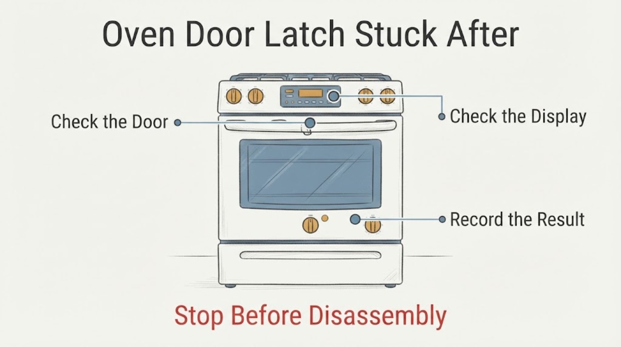 Oven Door Latch Stuck After