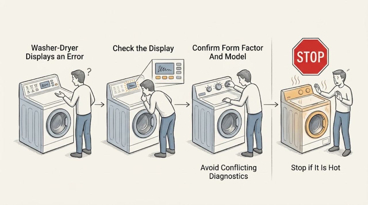 Washer-Dryer Displays an Error