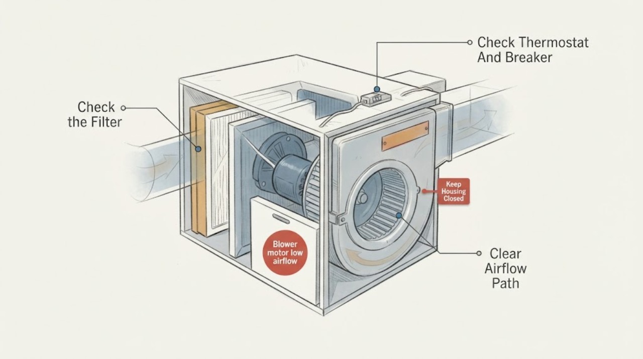 Blower motor low airflow
