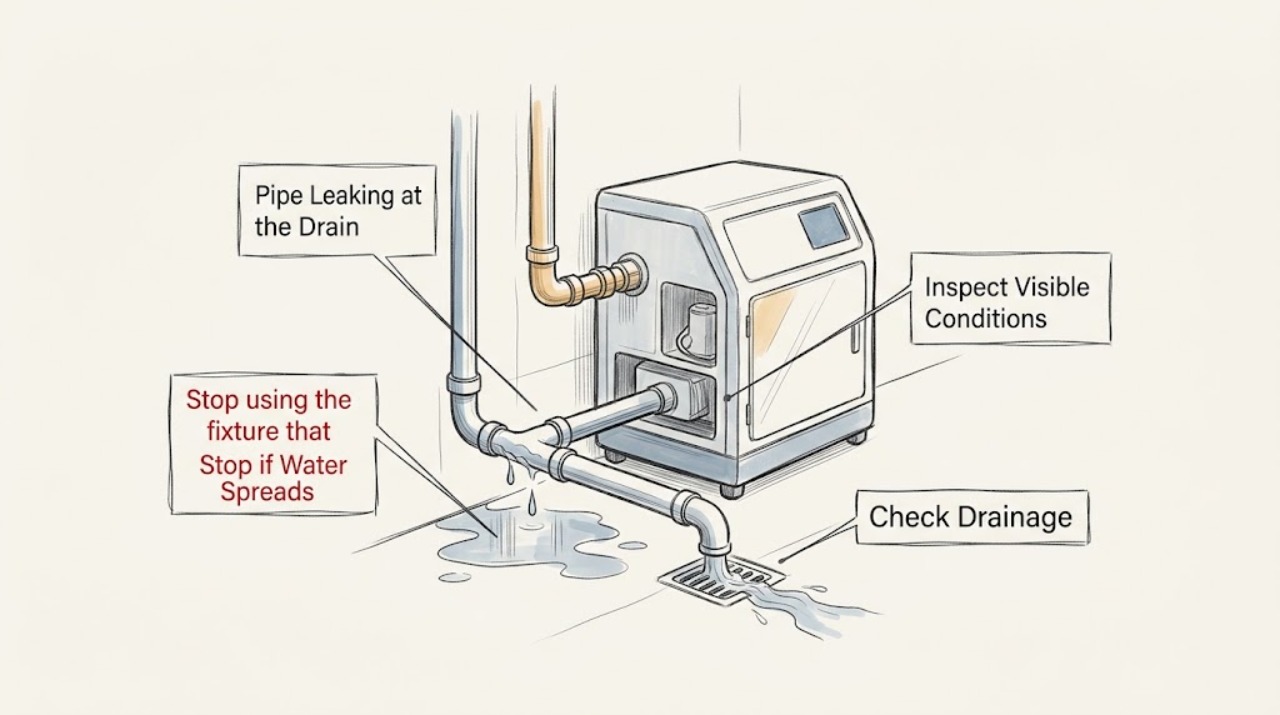 Pipe Leaking at the Drain