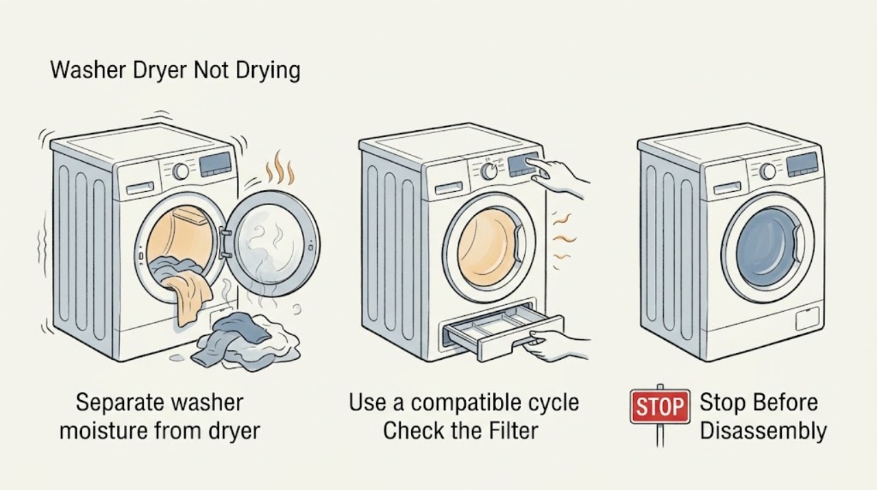 Washer Dryer Not Drying