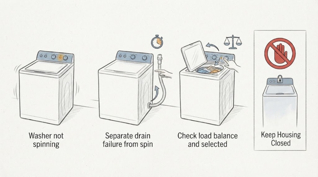 Washer not spinning