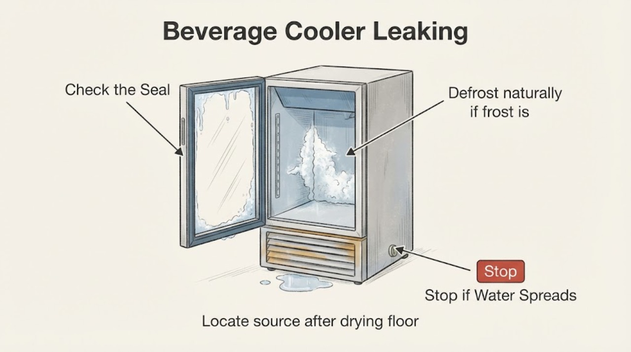 Beverage Cooler Leaking