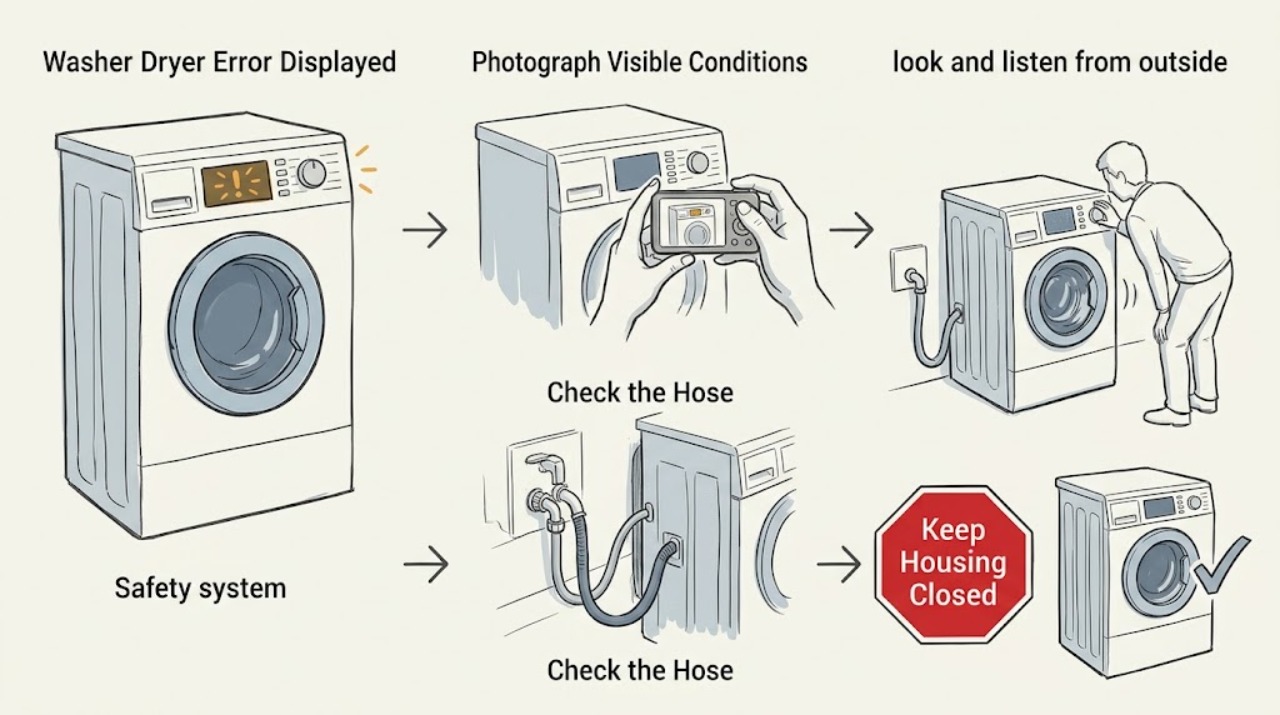 Washer Dryer Error Displayed