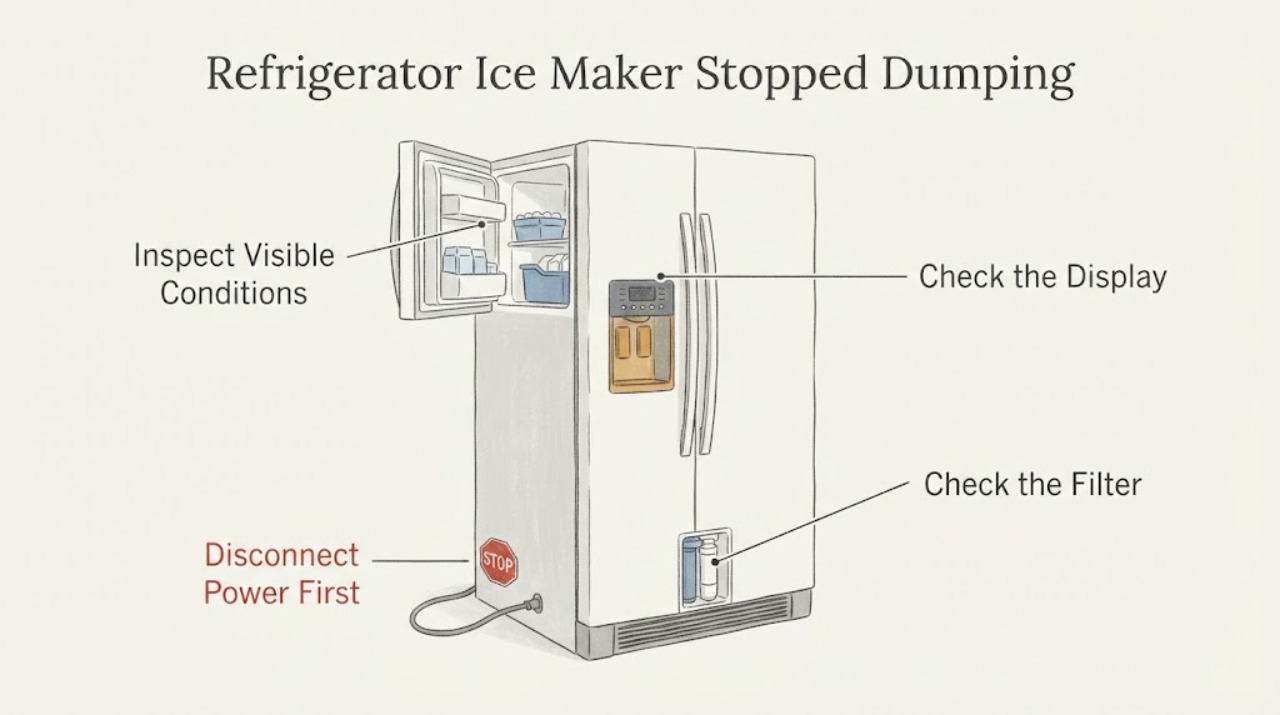 Refrigerator Ice Maker Stopped Dumping