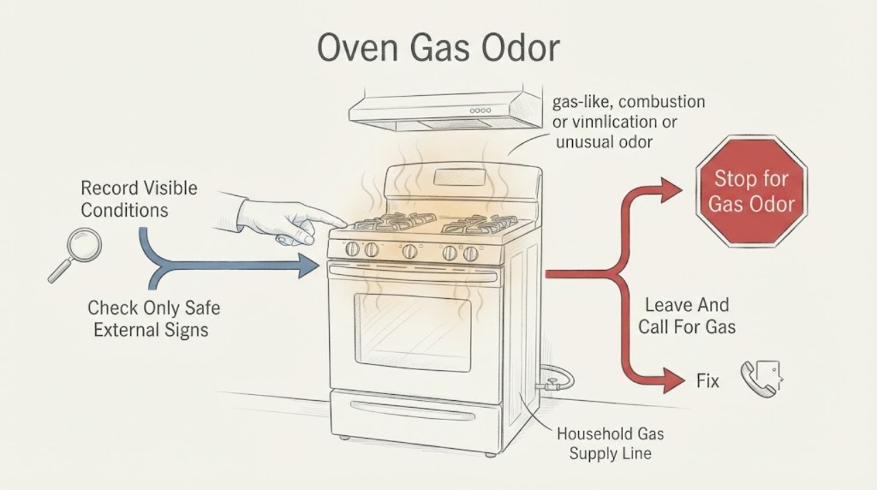 Oven Gas Odor | Fix