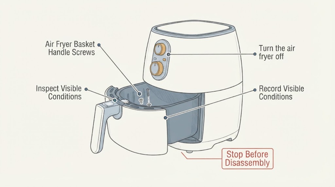 Air Fryer Basket Handle Screws