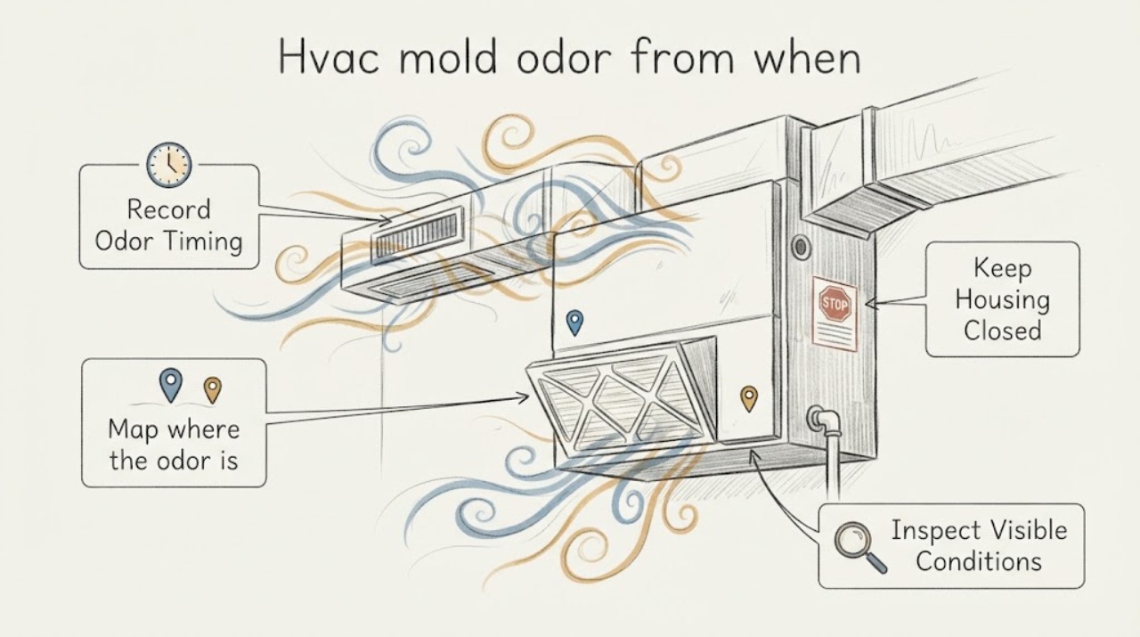 Hvac mold odor from when