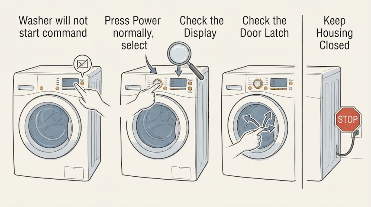 Washer will not start command