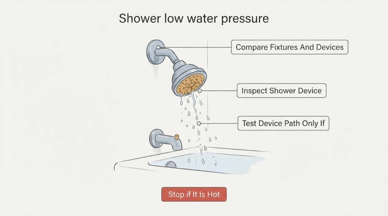 Shower low water pressure