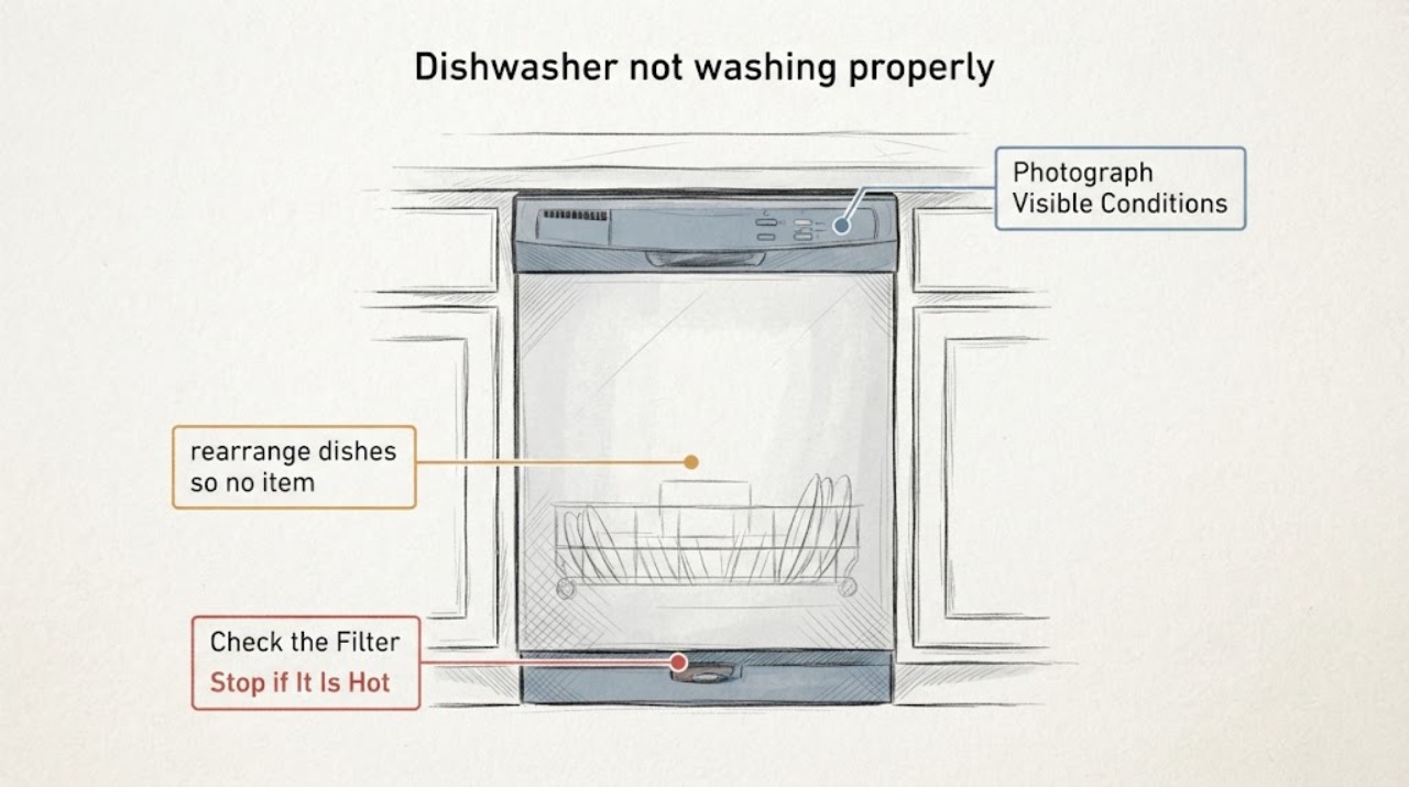 Dishwasher not washing properly