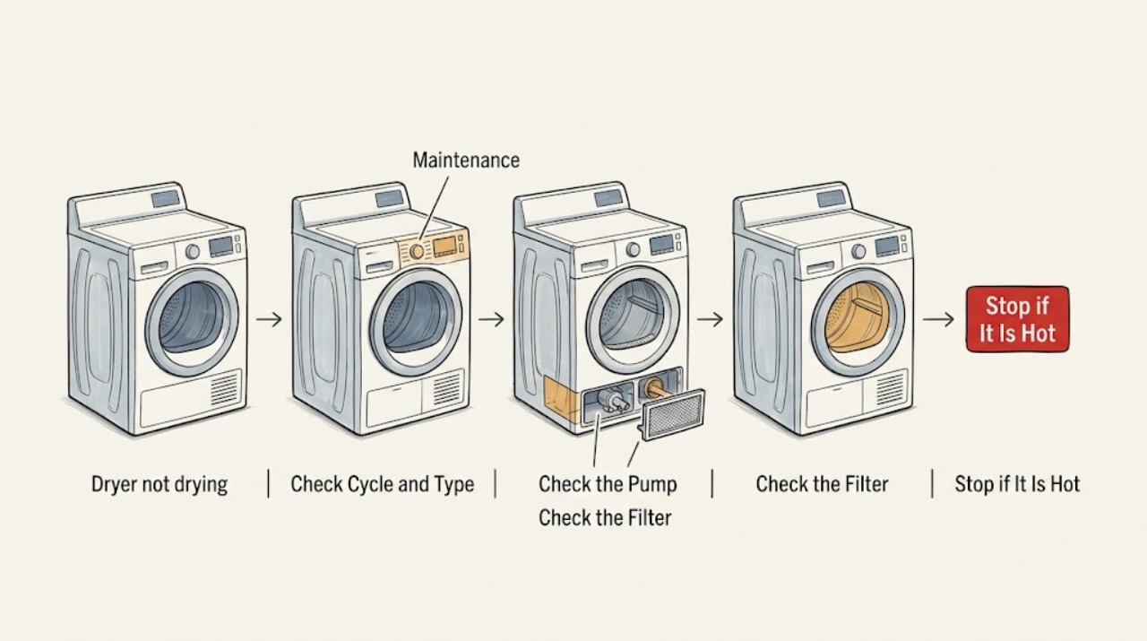 Dryer not drying