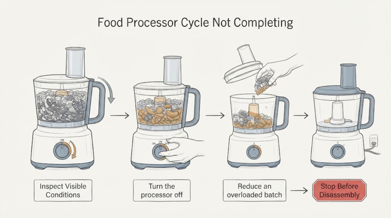 Food Processor Cycle Not Completing
