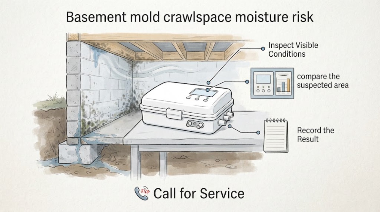 Basement mold crawlspace moisture risk