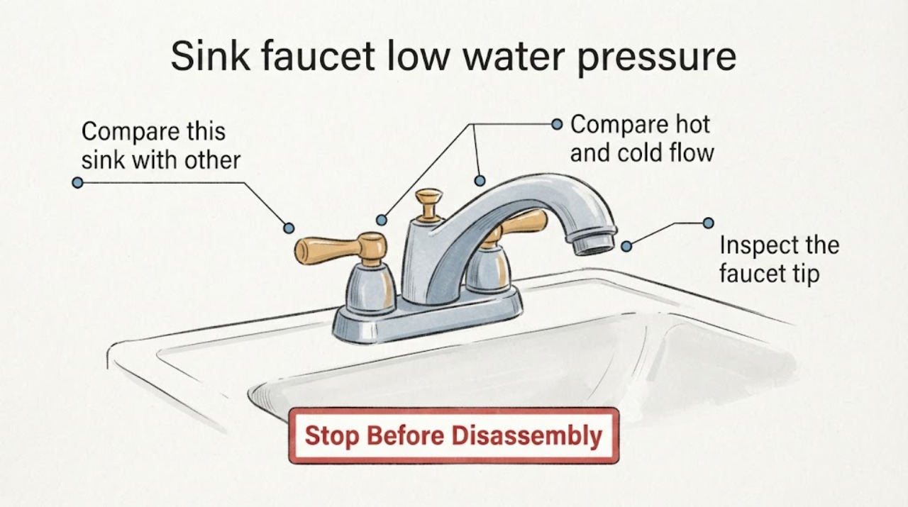 Sink faucet low water pressure