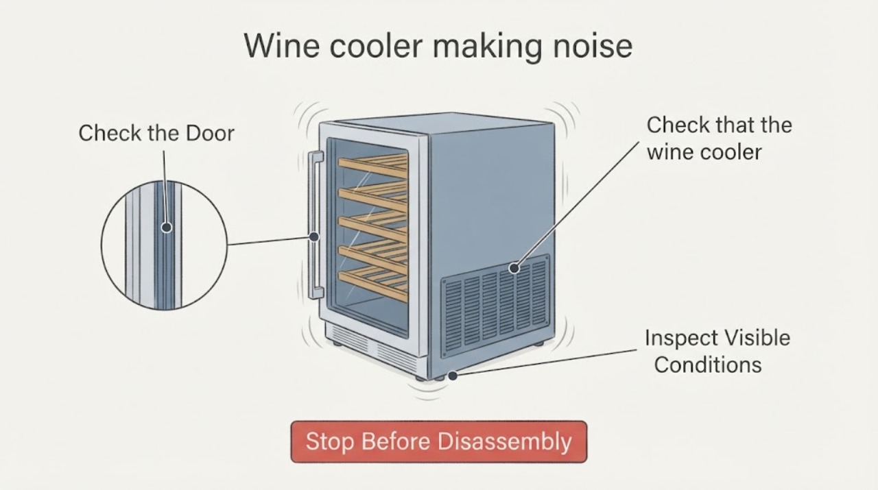 Wine cooler making noise