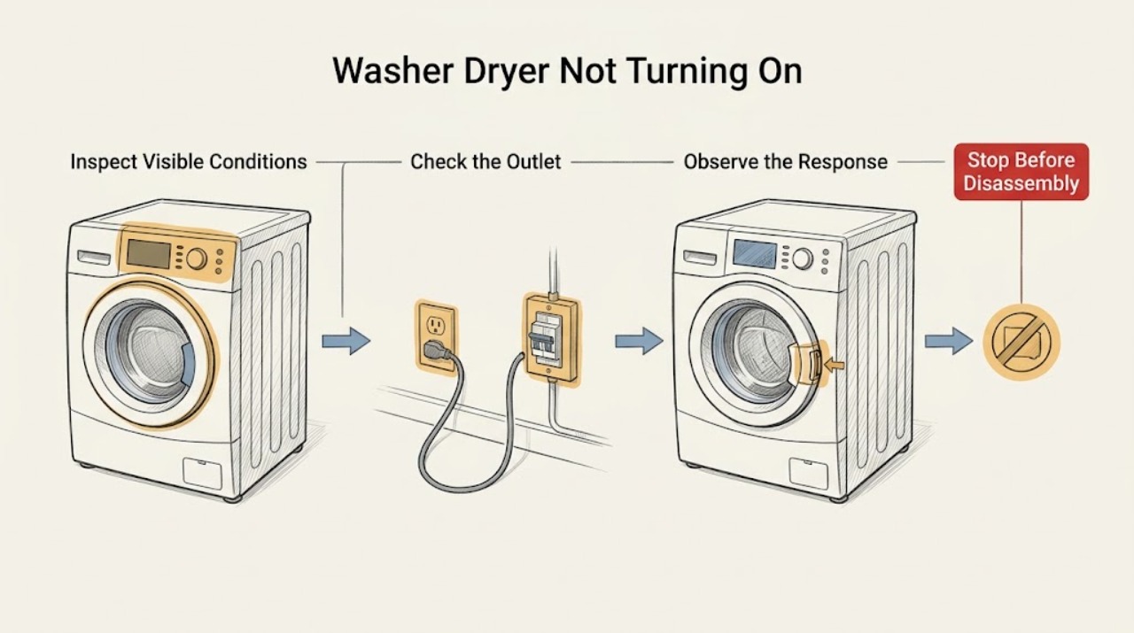 Washer Dryer Not Turning On