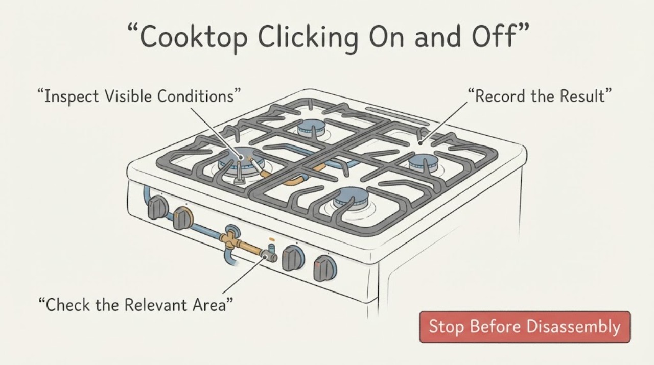 Cooktop Clicking On and Off